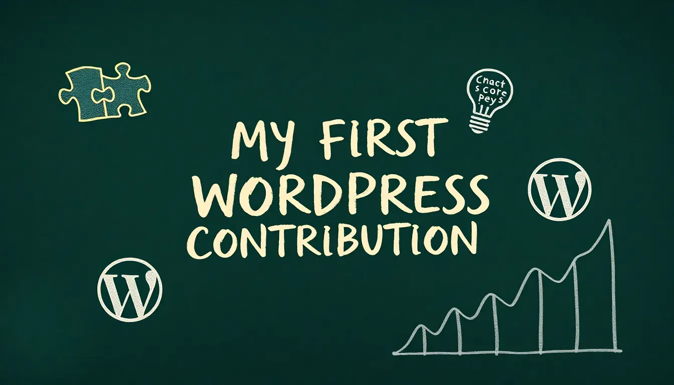 My first WordPress contribution